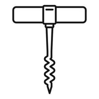Griffkorkenzieher-Symbol, Umrissstil vektor