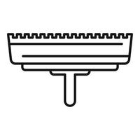 Kittmesser schmutziges Symbol, Umrissstil vektor