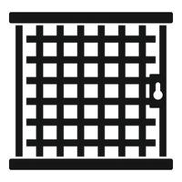 fängelse bar Port ikon, enkel stil vektor