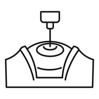 Laser-Augenuntersuchungssymbol, Umrissstil vektor