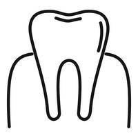 Symbol für Zahnanästhesie, Umrissstil vektor