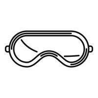 Spitzen-Schlafmasken-Symbol, Umrissstil vektor