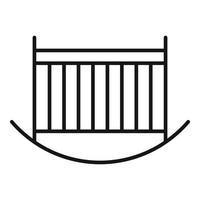 Kinderzimmer Schaukelkrippe Symbol, Outline-Stil vektor