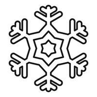 Kristall-Schneeflocke-Symbol, Umrissstil vektor
