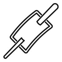 Symbol für Werkzeugspange, Umrissstil vektor