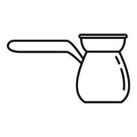 Kaffee-Küchentopf-Symbol, Umrissstil vektor