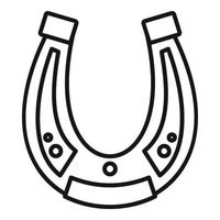 kasino tur- hästsko ikon, översikt stil vektor