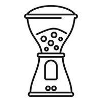 kaffe elektrisk kvarn ikon, översikt stil vektor