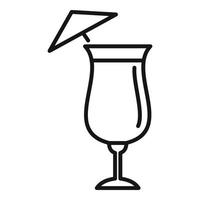 Bar-Cocktail-Symbol, Umrissstil vektor