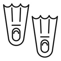 Strandflossen-Symbol, Umrissstil vektor