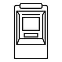 Symbol für Geldautomaten, Umrissstil vektor