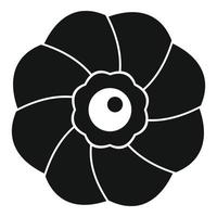 söt blomma kex ikon, enkel stil vektor