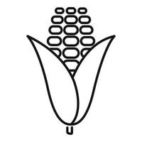 Öko-Mais-Symbol, Umrissstil vektor