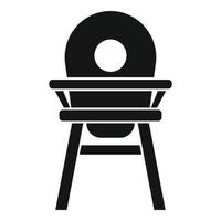 barnomsorg matning stol ikon, enkel stil vektor