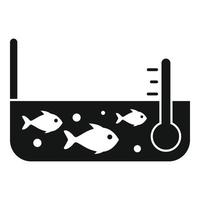 Fischfarm-Pool-Symbol, einfacher Stil vektor