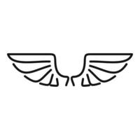 Symbol für Stammesflügel, Umrissstil vektor
