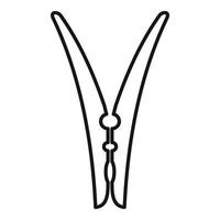 Foto-Wäscheklammer-Symbol, Umrissstil vektor