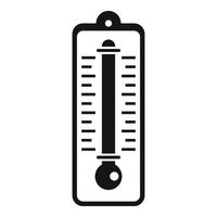 Sauna-Holzthermometer-Symbol, einfacher Stil vektor