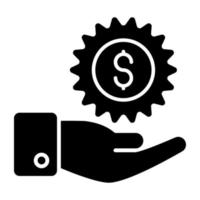 fylld design ikon av pengar utveckling vektor