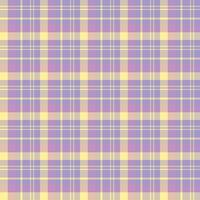 Nahtloses Muster in tollen gelben und violetten Farben für Plaid, Stoff, Textil, Kleidung, Tischdecke und andere Dinge. Vektorbild. vektor