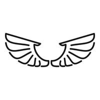 Flugflügel-Symbol, Umrissstil vektor