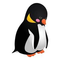 traurige Pinguin-Ikone, Cartoon-Stil vektor