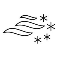 Sturm-Blizzard-Symbol, Umrissstil vektor