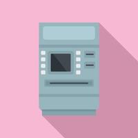 Geldautomaten-Empfangssymbol, flacher Stil vektor