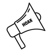 Hoax-Megaphon-Symbol, Umrissstil vektor