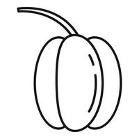 frisches Paprika-Symbol, Umrissstil vektor
