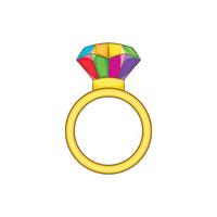 Ring-lgbt-Symbol, Cartoon-Stil vektor