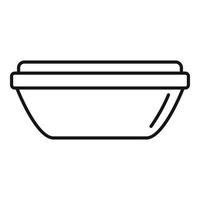 lagring kök tallrik ikon, översikt stil vektor