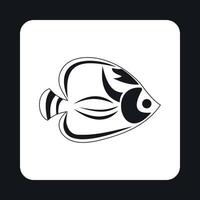 fisk tang ikon, enkel stil vektor