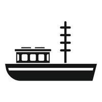 Fischerboot-Symbol, einfacher Stil vektor