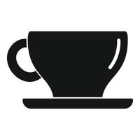 Symbol für heiße Kaffeetasse, einfacher Stil vektor