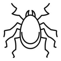 Symbol für Spinnenparasiten, Umrissstil vektor