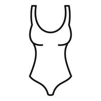 Heißes Mädchen-Badeanzug-Symbol, Umrissstil vektor