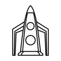 raket ikon, översikt stil vektor