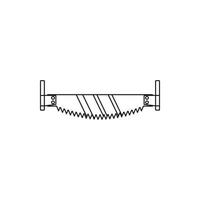 Zwei-Mann-Säge mit Holzgriff-Symbol, Umrissstil vektor