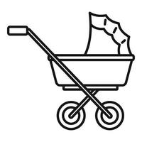 Kinderwagen-Symbol, Umrissstil vektor