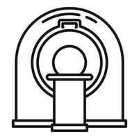 cirkel magnetisk resonans avbildning ikon, översikt stil vektor