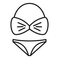 weibliche Badeanzug-Ikone, Umrissstil vektor