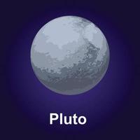 pluton planet ikon, isometrisk stil vektor