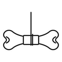 Hundeknochen-Symbol, Umrissstil vektor