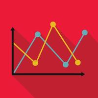 Liniendiagramm Symbol Vektor flach