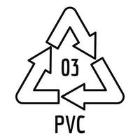 PVC-Schild-Symbol, Umrissstil vektor