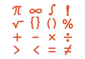 Glänsande matematiska symboler Vector