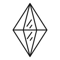 Turmalin-Juwel-Symbol, Umrissstil vektor