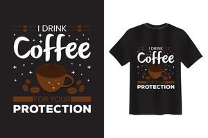 bestes T-Shirt-Design für Kaffeeliebhaber und Kaffee-T-Shirt-Design vektor