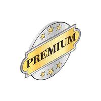 Premium-Symbol für rundes Etikett, isometrischer 3D-Stil vektor